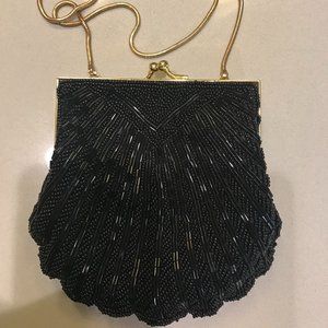Black Beaded Evening bag